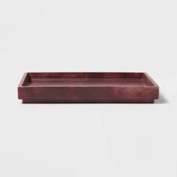 Luxe Faux Marble Bath Tray Wine - Threshold™