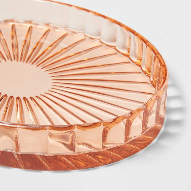 slide 4 of 5, Colored Glass Bath Tray Pink - Threshold™, 1 ct