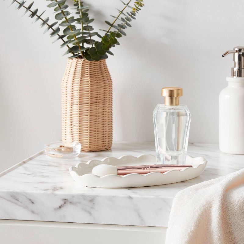 slide 2 of 5, New Traditional Ceramic Bath Tray - Threshold™, 1 ct