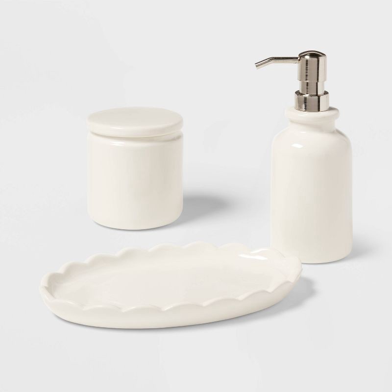 slide 5 of 5, New Traditional Ceramic Bath Tray - Threshold™, 1 ct