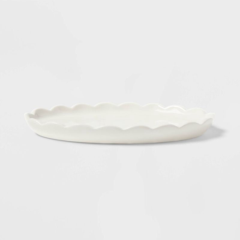 slide 1 of 5, New Traditional Ceramic Bath Tray - Threshold™, 1 ct