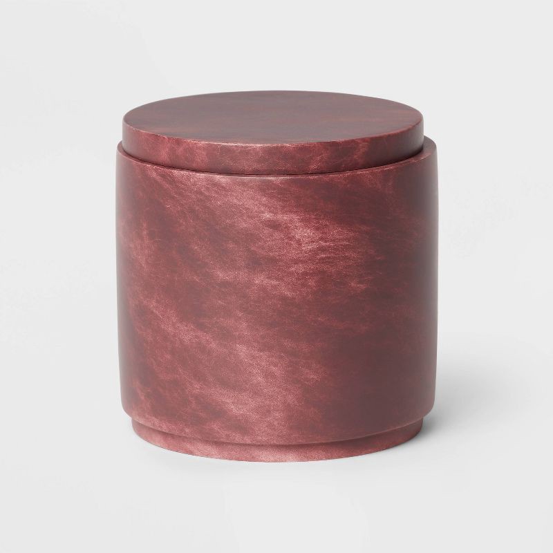 slide 1 of 4, Luxe Faux Marble Bath Canister Wine - Threshold™, 1 ct