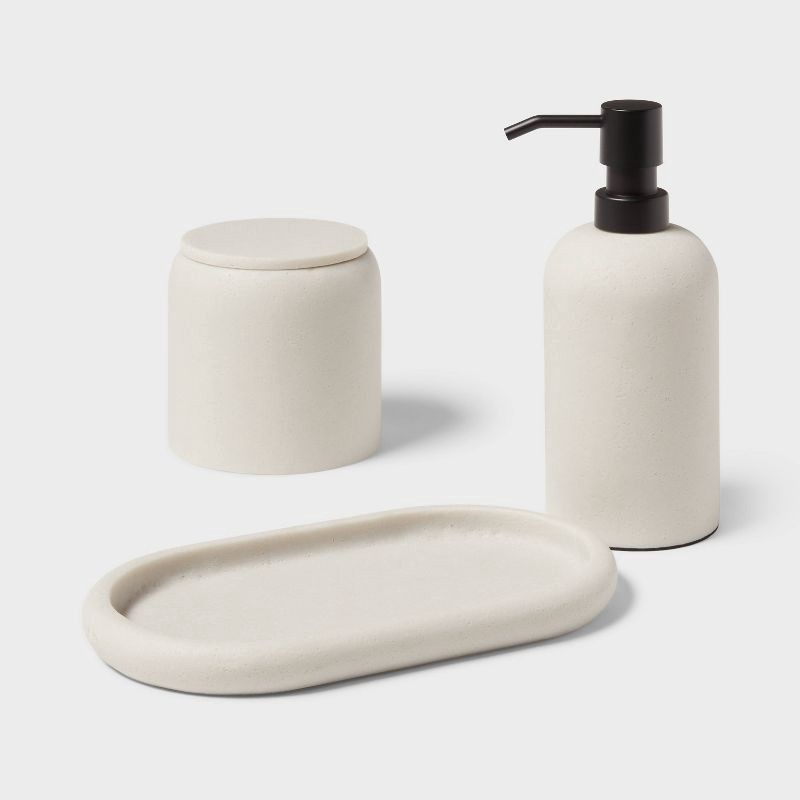 slide 5 of 5, Concrete Resin Collection Bath Tray - Threshold™, 1 ct