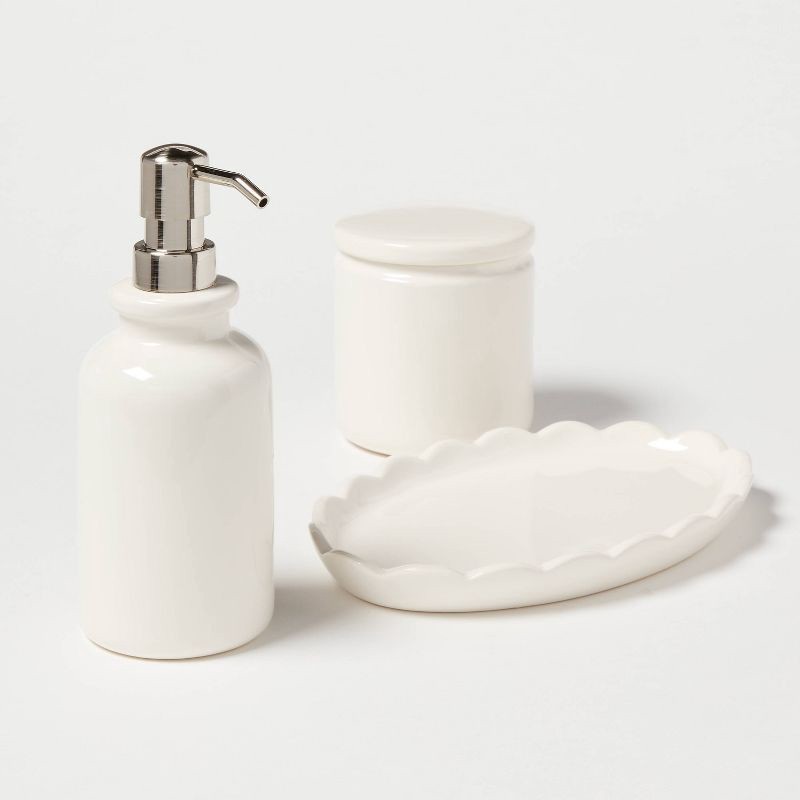 slide 4 of 4, New Traditional Ceramic Soap Pump - Threshold™, 1 ct