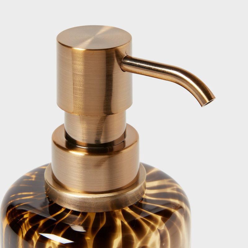 slide 3 of 4, Colored Glass Tortoise Soap Pump - Threshold™, 1 ct