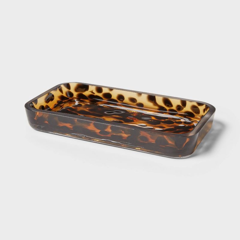 slide 3 of 5, Colored Glass Tortoise Bath Tray - Threshold™, 1 ct