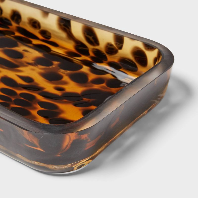 slide 4 of 5, Colored Glass Tortoise Bath Tray - Threshold™, 1 ct