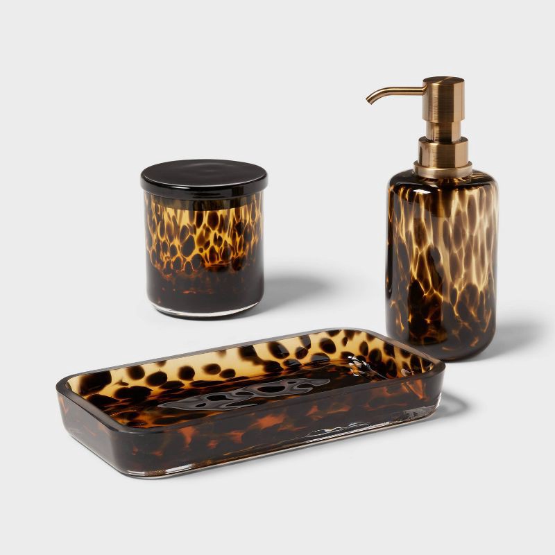 slide 5 of 5, Colored Glass Tortoise Bath Tray - Threshold™, 1 ct