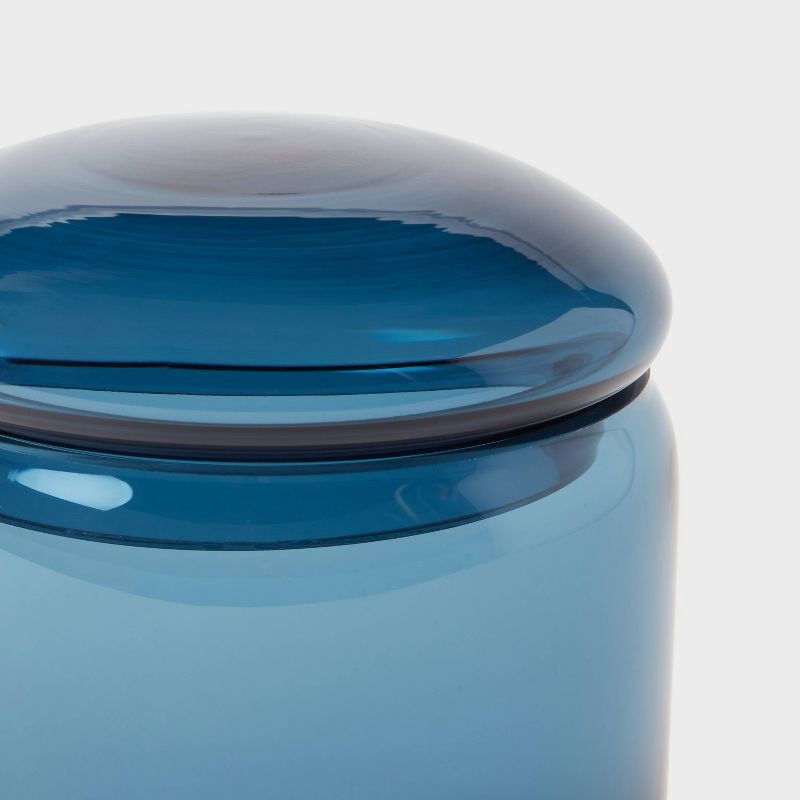 slide 3 of 4, Colored Glass Bath Canister Blue - Threshold™, 1 ct