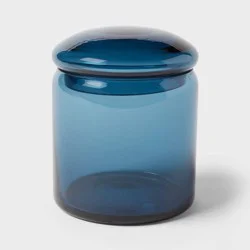 Colored Glass Bath Canister Blue - Threshold™