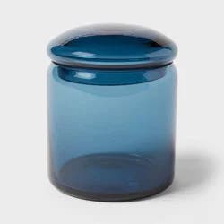 Colored Glass Bath Canister Blue - Threshold™