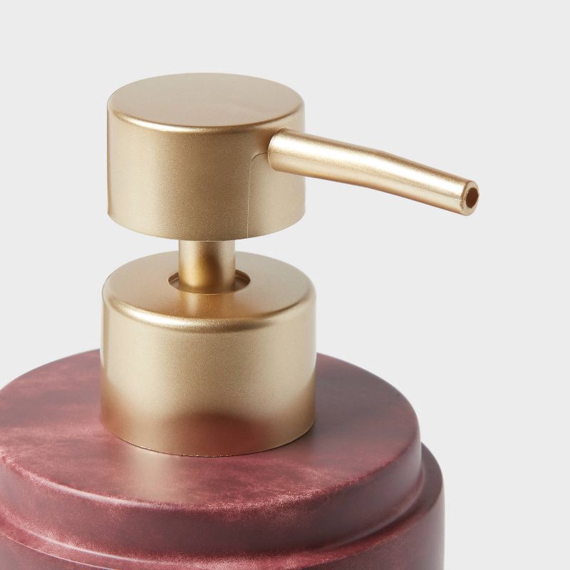 slide 3 of 4, Luxe Faux Marble Soap Pump Wine - Threshold™, 1 ct