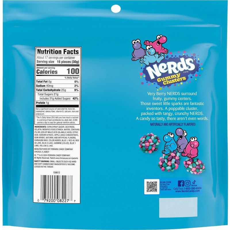 slide 2 of 9, Nerds Candy Gummy Clusters Very Berry Family Size - 18.5oz, 18.5 oz