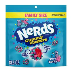 Nerds Candy Gummy Clusters Very Berry Family Size - 18.5oz