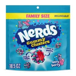 Nerds Candy Gummy Clusters Very Berry Family Size - 18.5oz