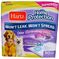 Hartz Home Protection Lavender Scent Regular Size Dog Pads 50 Each