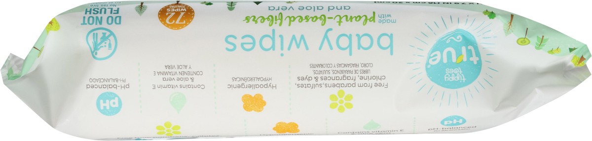 slide 14 of 14, Tippy Toes True Baby Wipes 72 ea, 72 ct