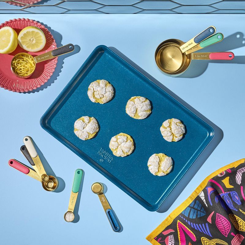 slide 2 of 3, 5pc Metal Measuring Spoon Set Gold - Tabitha Brown for Target: Stainless Steel, Dishwasher-Safe, Kitchen Collection, 5 ct