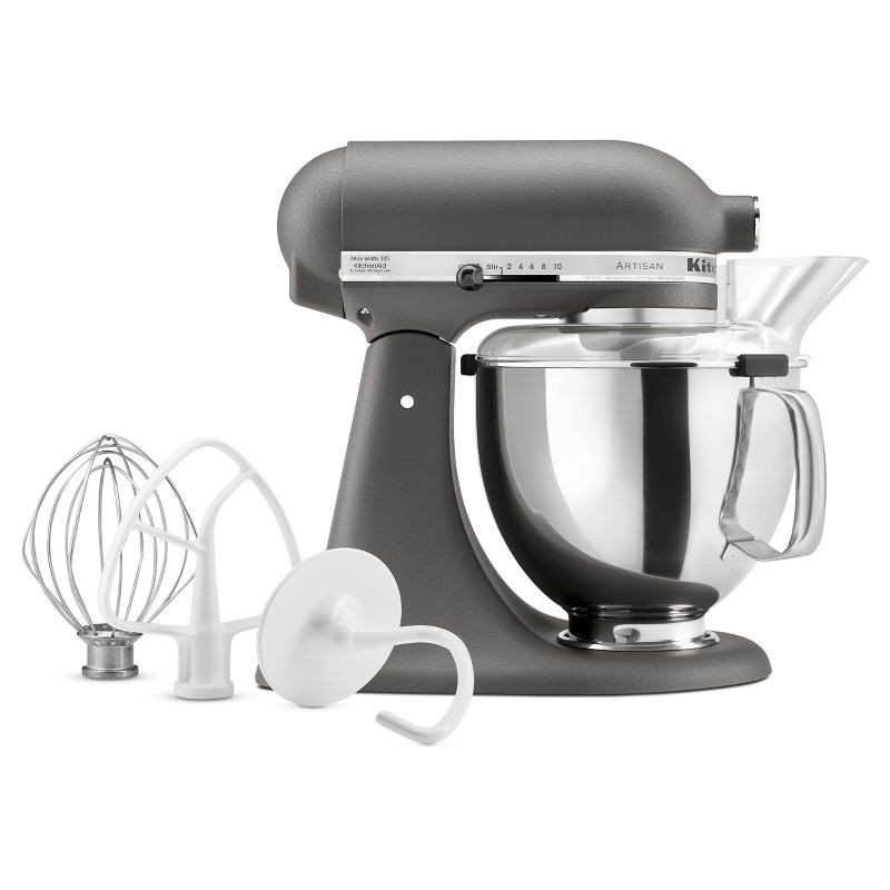 slide 2 of 4, KitchenAid Artisan Series 5qt 10-Speed Stand Mixer Imperial Gray - Hearth & Hand™ with Magnolia: Metal, 325W, Dishwasher-Safe, 5 qt