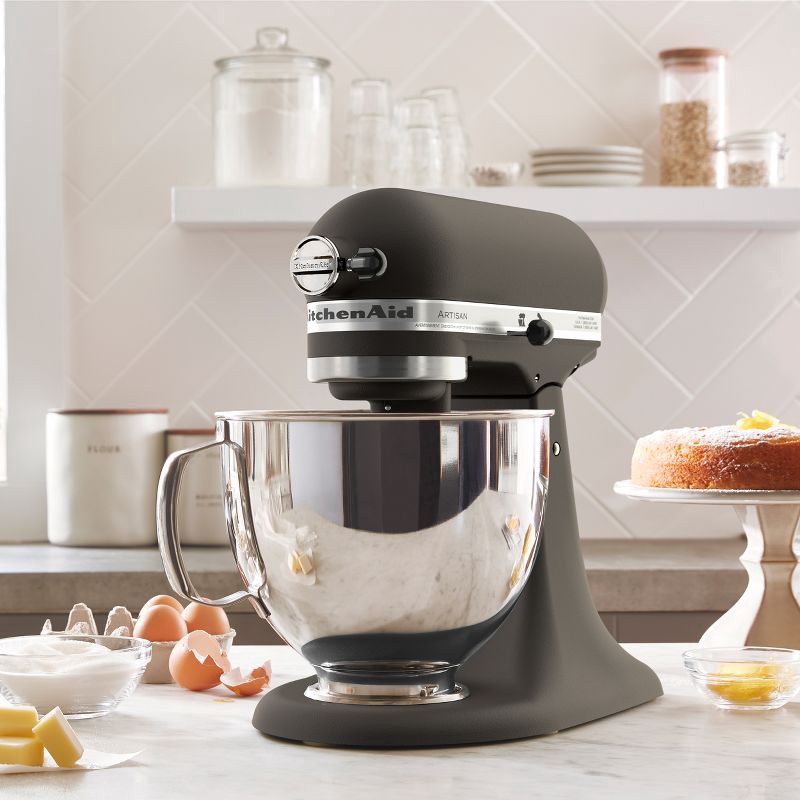slide 4 of 4, KitchenAid Artisan Series 5qt 10-Speed Stand Mixer Imperial Gray - Hearth & Hand™ with Magnolia: Metal, 325W, Dishwasher-Safe, 5 qt