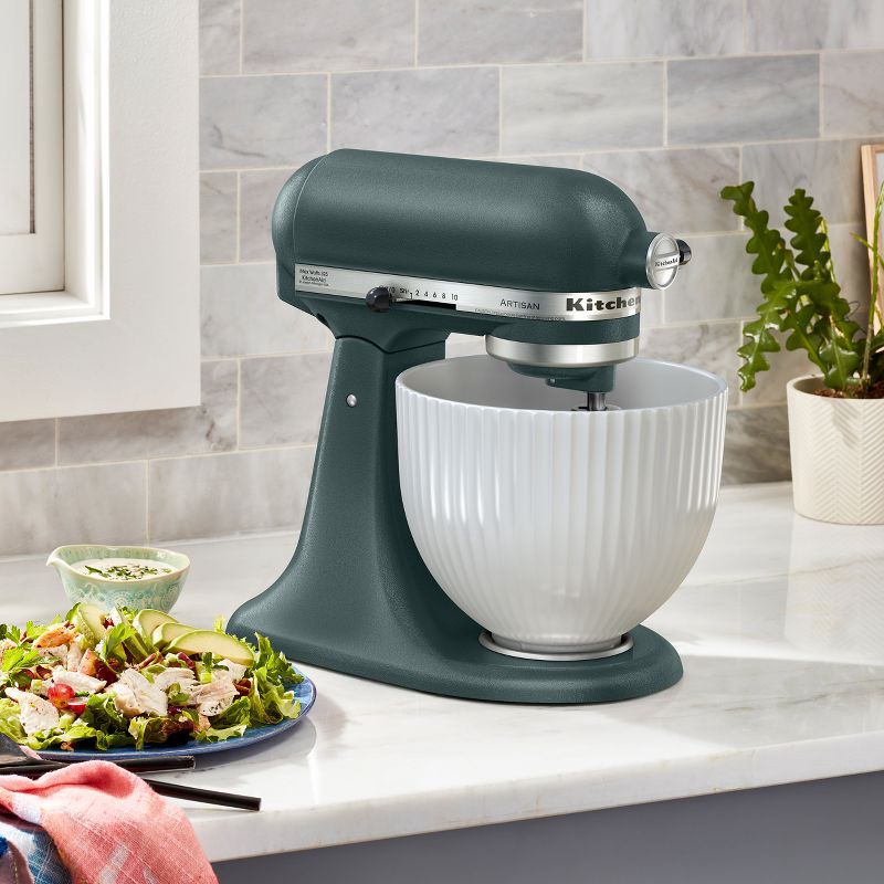 slide 3 of 3, KitchenAid 5qt Classic Column Ceramic Bowl - Hearth & Hand™ with Magnolia: Dishwasher-Safe, Stand Mixer Accessory, 5 qt