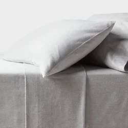 King Christmas Ultra Soft Flannel Sheet Set Eco Melange Gray - Threshold™