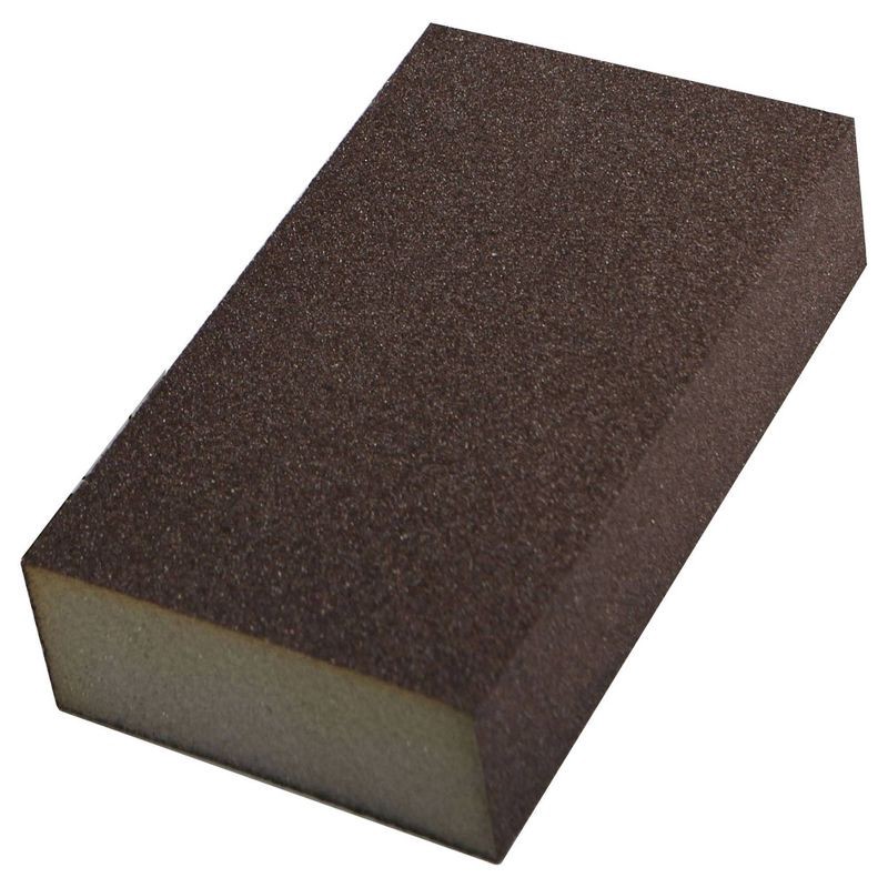 slide 2 of 5, Rust-Oleum Gator Sanding Sponge Med/Fine Grit: Sandpaper Block for Paint, Wood, Metal, Fiberglass, Drywall, 1 ct