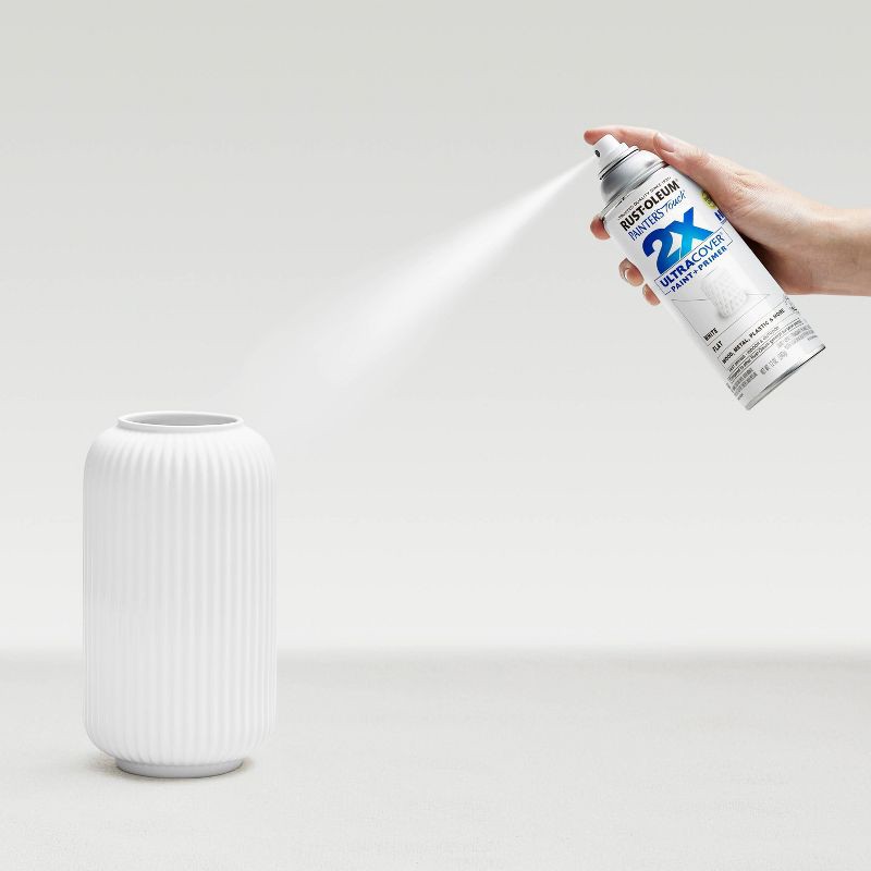 slide 6 of 10, Rust-Oleum Ptouch 2X + Spray Paints Flat White: Matte Oil-Based for Wood & Metal, Interior/Exterior, Fast Drying, 1 ct