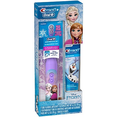 slide 1 of 1, Crest Oralb Kids Holiday Gift Pack Disneys Frozen Toothbrush Wbattery Toothpaste, 1 ct