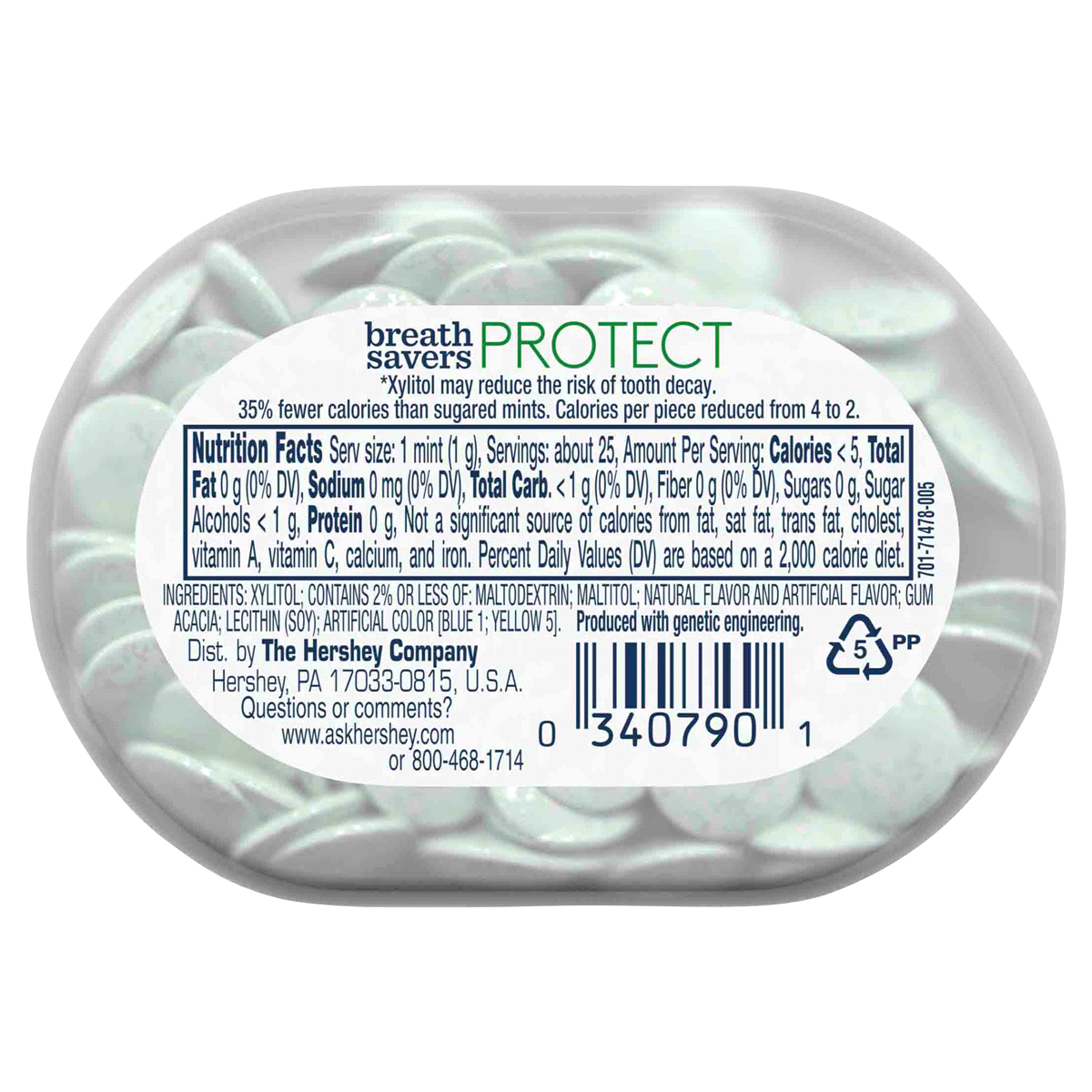 slide 3 of 3, Breath Savers Spearmint Protect Sugar Free Mints, 0.88 oz