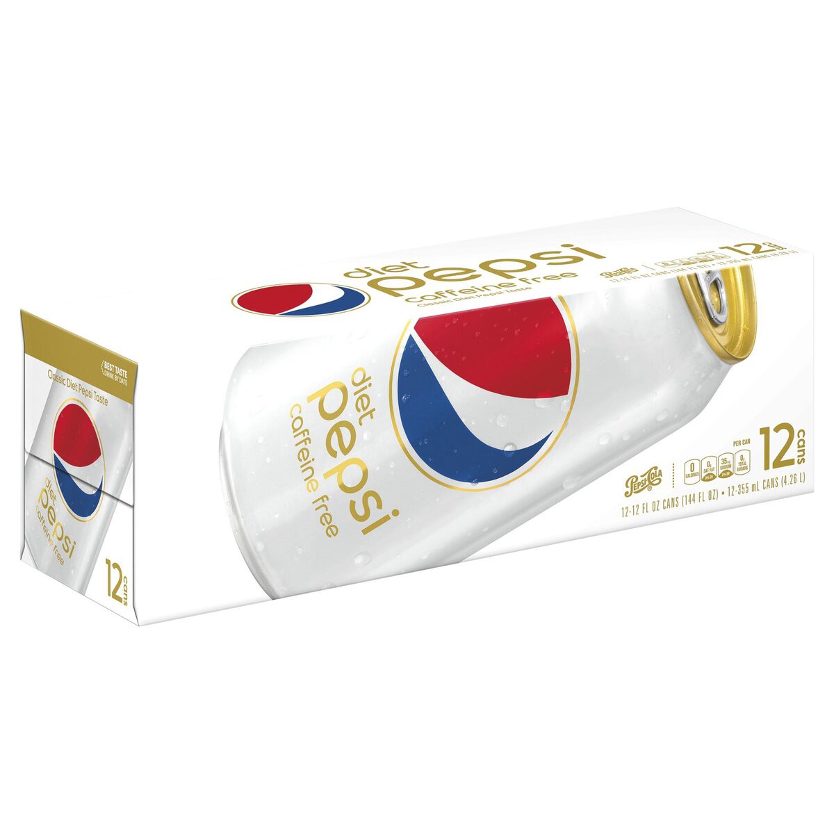 slide 2 of 8, Diet Pepsi Caffeine Free Diet Cola, 12 ct; 12 oz