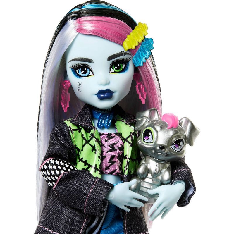 slide 3 of 6, Monster High 12.7" Frankie Stein Fashion Doll with Pet Watzie and Accessories, 1 ct