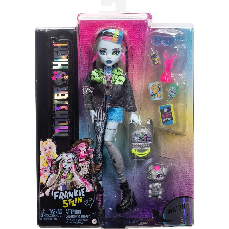 slide 6 of 6, Monster High 12.7" Frankie Stein Fashion Doll with Pet Watzie and Accessories, 1 ct