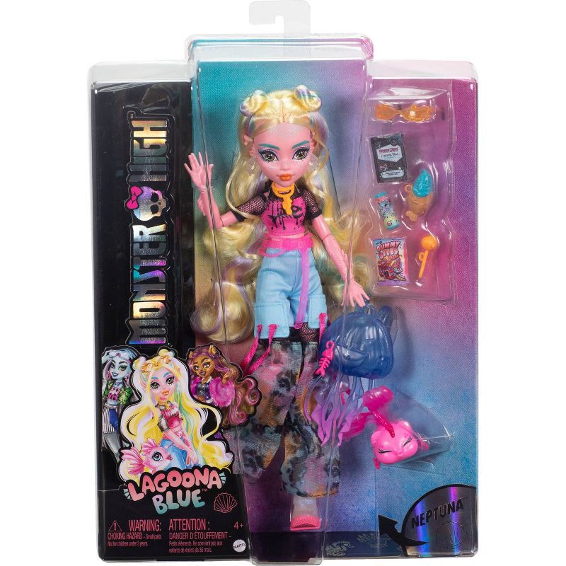 slide 6 of 6, Monster High 12.7" Lagoona Blue Fashion Doll Blonde Hair/Green Eyes with Pet Neptuna and Accessories, 1 ct