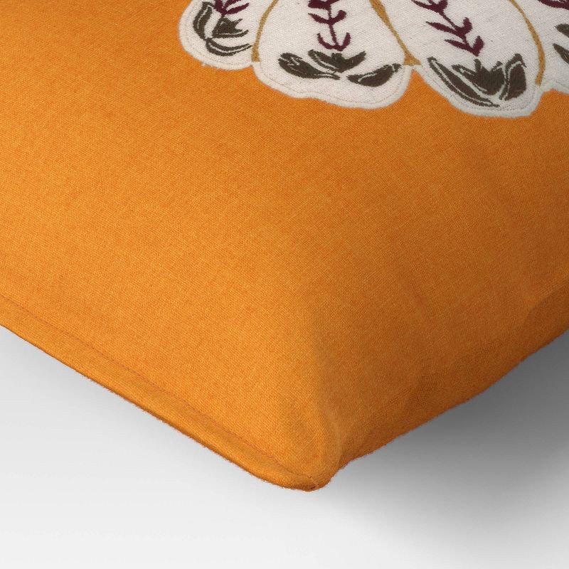 slide 4 of 4, Lumbar Pumpkin Pillow Throw Pillow Gold - Threshold™, 1 ct