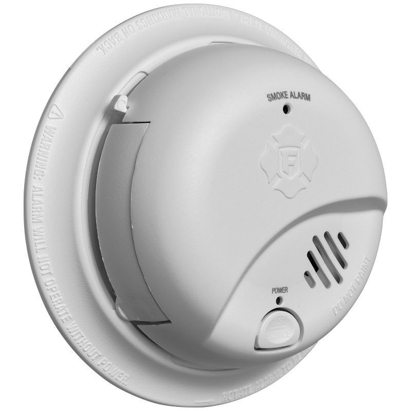 slide 3 of 8, First Alert Alarm Smoke DC SMI100 Clam 2pk Tray: 9-Volt Battery, White, Smoke & Fire Detector, 10-Year Warranty, 2 ct