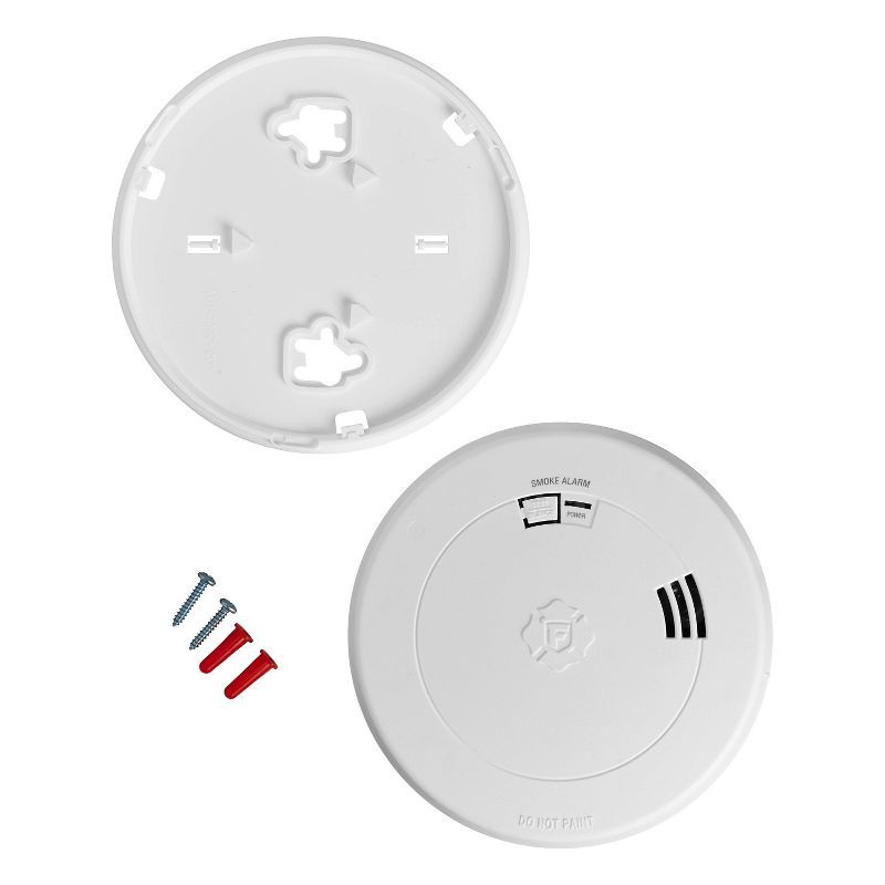 slide 6 of 7, First Alert Alarm Smoke DC10 with VCE SM210V Clam Tray: 10 Year Lithium Ion Battery, No Hardwired Installation Required, 1 ct