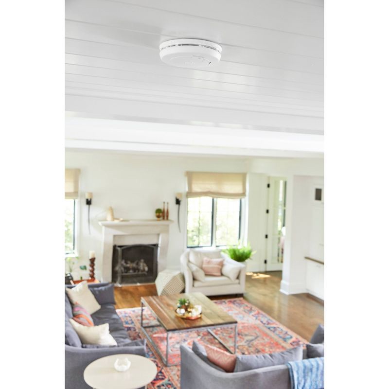 slide 4 of 7, First Alert Alarm Combo DC Slim SMCO210 Clam Tray: Smoke & Carbon Monoxide Detector, Fire Alarm, Lithium Battery, White, 1 ct