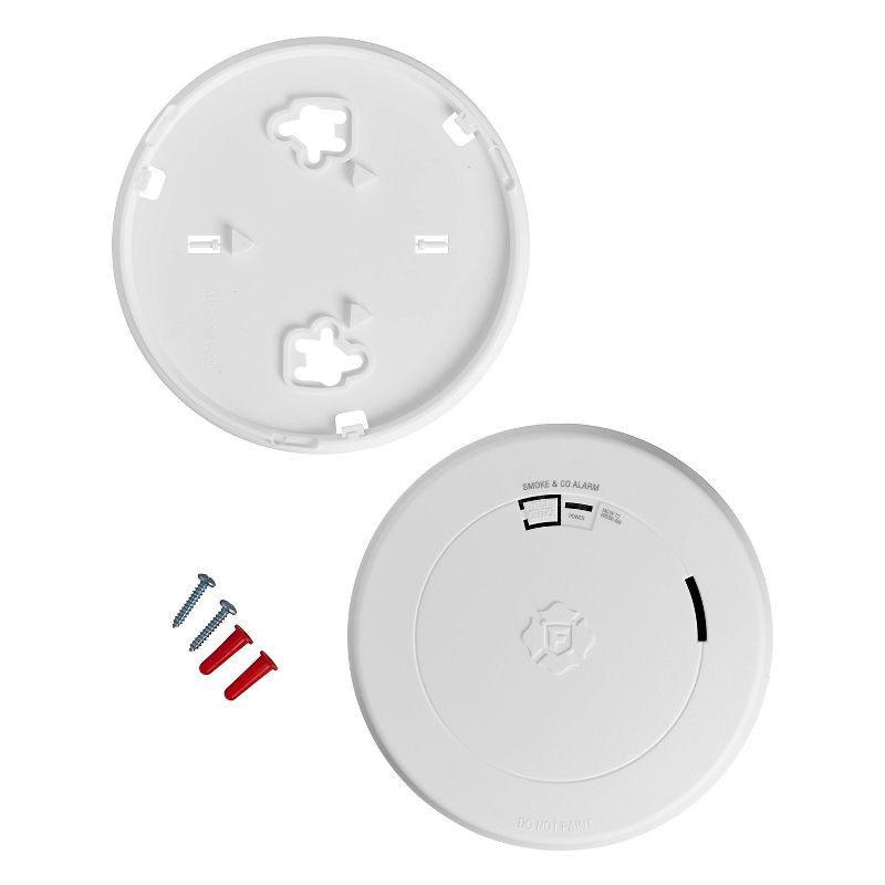 slide 6 of 7, First Alert Alarm Combo DC Slim SMCO210 Clam Tray: Smoke & Carbon Monoxide Detector, Fire Alarm, Lithium Battery, White, 1 ct