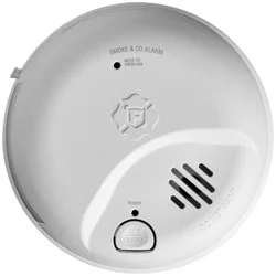 First Alert Alarm Combo AC/DC with ADP SMICO100-AC: Smoke & Carbon Monoxide Detector, Latching Alarm Indicator, Hardwired