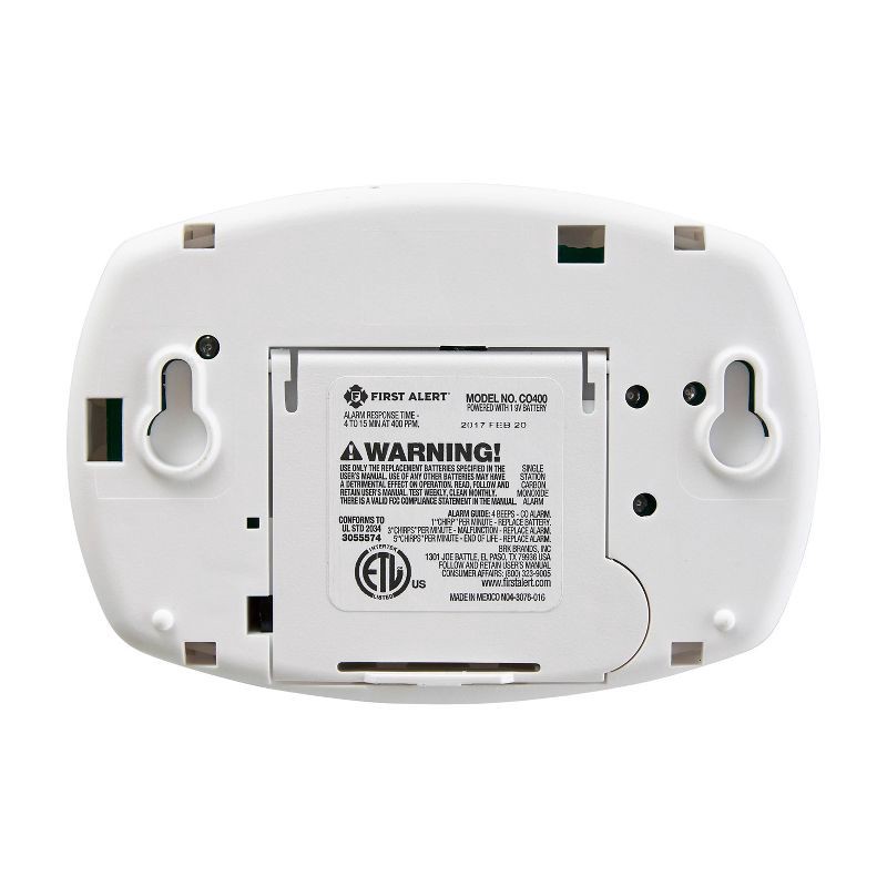 slide 16 of 17, First Alert Alarm Smoke DC10 SM210CO400: 10-Year Smoke & Carbon Monoxide Detector, Battery Operated, White, 2-Pack, 1 ct