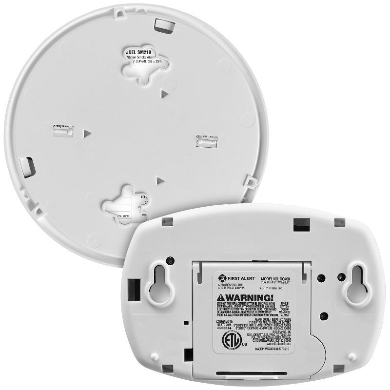 slide 4 of 17, First Alert Alarm Smoke DC10 SM210CO400: 10-Year Smoke & Carbon Monoxide Detector, Battery Operated, White, 2-Pack, 1 ct