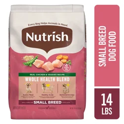 Rachael Ray Nutrish Small Breed Dry Dog Food, Chicken & Veggies Recipe, 14 lb Bag