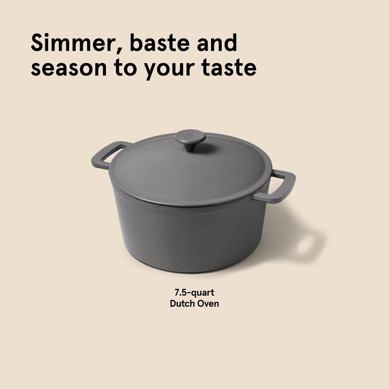 slide 8 of 8, 7.5qt Enamel Dutch Oven Dark Gray - Figmint™, 7.5 qt
