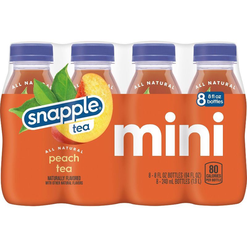 slide 2 of 6, Snapple Peach Tea - 8pk/8 fl oz Bottles, 8 ct; 8 fl oz