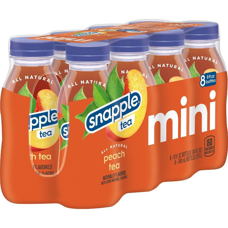 slide 4 of 6, Snapple Peach Tea - 8pk/8 fl oz Bottles, 8 ct; 8 fl oz