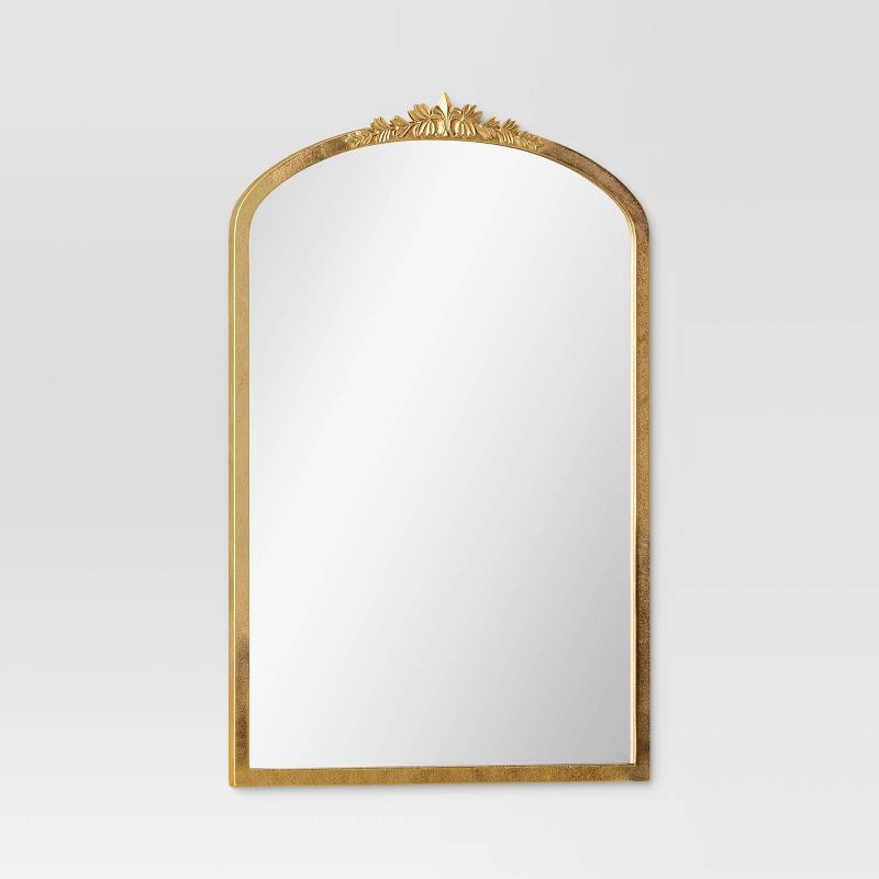 slide 3 of 4, 20"x30" Decorative Gold Wall Mantle Mirror Gold - Threshold™, 1 ct