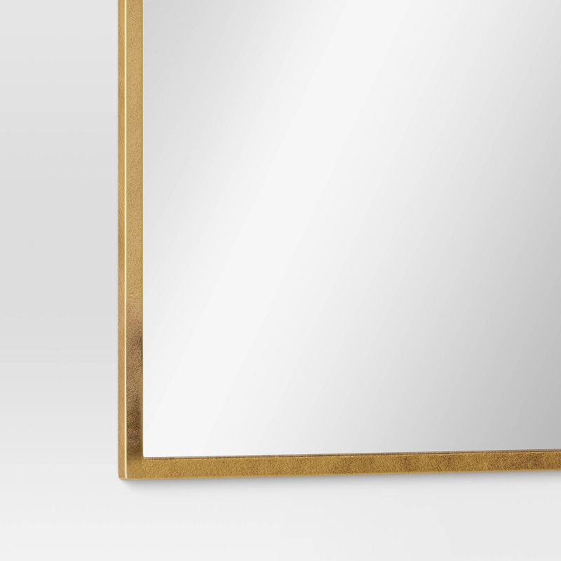 slide 4 of 4, 20"x30" Decorative Gold Wall Mantle Mirror Gold - Threshold™, 1 ct