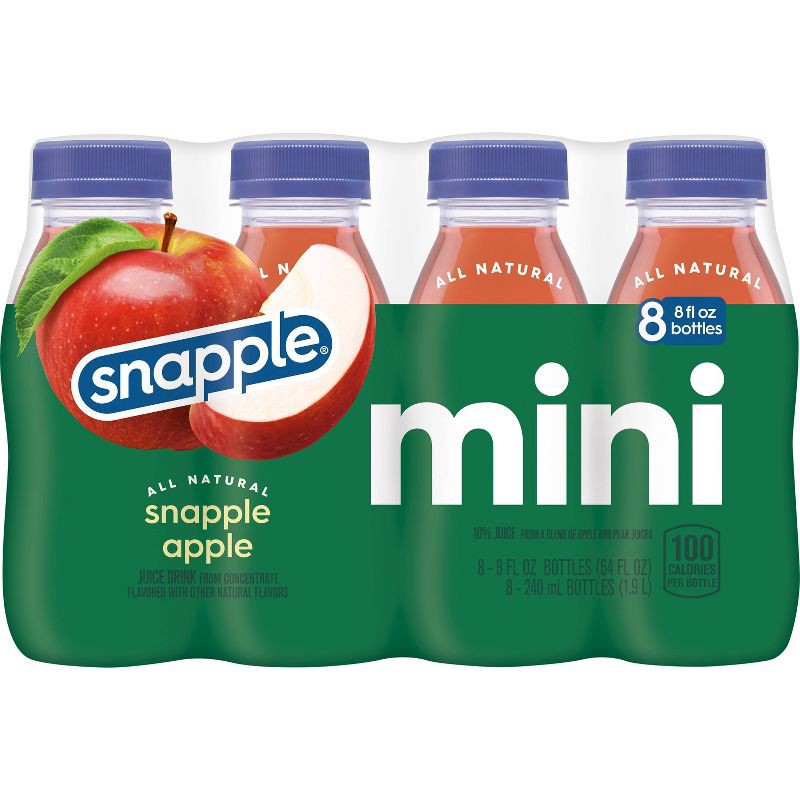 slide 2 of 6, Snapple Apple Juice Drink - 8pk/8 fl oz Bottles, 8 ct; 8 fl oz