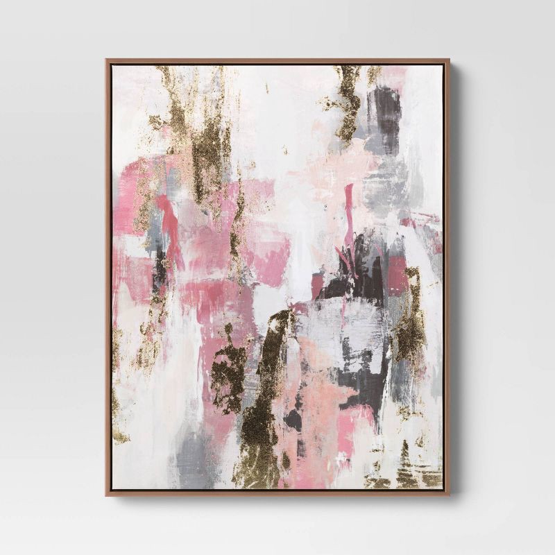 slide 3 of 5, (Set of 2) 16"x20" Foil Abstract Canvas Framed Arts - Threshold™, 1 ct